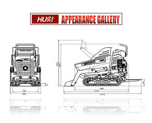 YANMAR エンジン HUAQI 500kg 800KG 1 T 2 トンディーゼル 水力クローラーミニダンパー 1