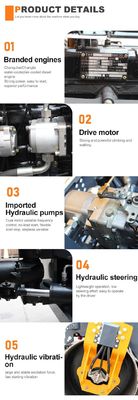 砂と砂のための強力なロールコンパクターマシン EPA エンジン KYB 水圧バルブ