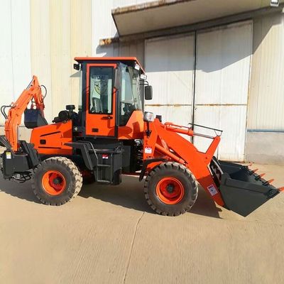 エッパエンジンのホイールローダー ミニバックホー 掘削機 4x4 バックホー ローダー 送料無料