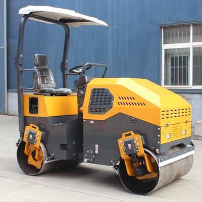 3000kg ツインドラム ミニロードローラー 70Hz の興奮周波数とスムーズな操作