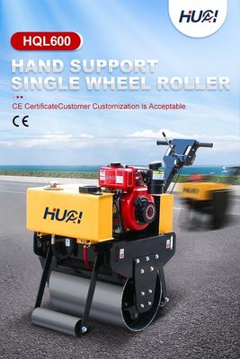 道路建設機械 振動 0.5 トン EPA エンジン付きシングルドラムロードローラー