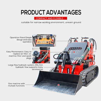 BOXINHUASHENG 水圧バルブ 電動車輪型 ミニ スキッド スターローダー