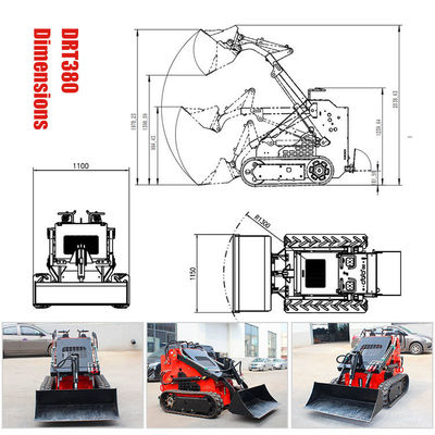 739 / 2 シリンダー スキッドステア ローダー トレンチャー 地掘削 50 hp トレンシングのために追跡