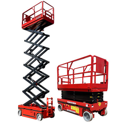 12m 320kg 温室建設用自走シザーリフト 空中作業プラットフォーム