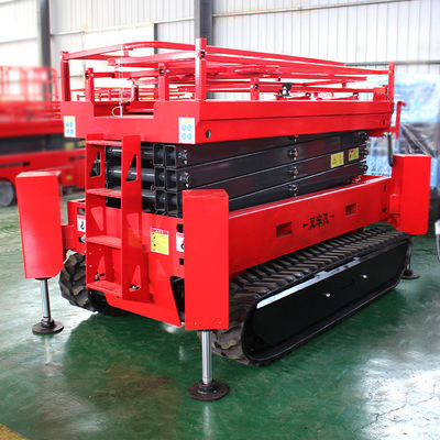 12m 320kg 温室建設用自走シザーリフト 空中作業プラットフォーム