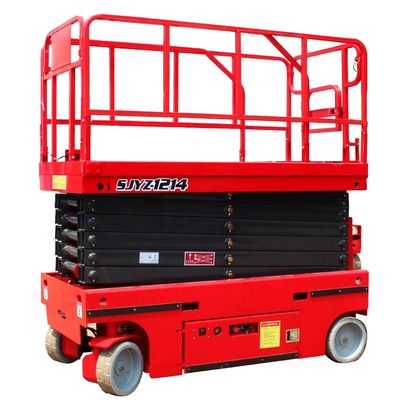 48V/4.5kw モーターパワー 320kg 定量負荷 液圧車輪 モバイル シザーリフト プラットフォーム
