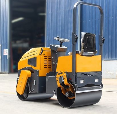 ミニ振動式ダブルドラム 2トン 1トンロードロールコンパクター 時速0-6km/h