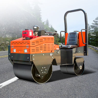 高性能 8HP 1トンの小規模道路建設用のリードオンミニ振動ロール