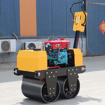 水力駆動 ダブルドラム 歩行者 ロール ハンド/電気スタート 500kg スムーズホイール